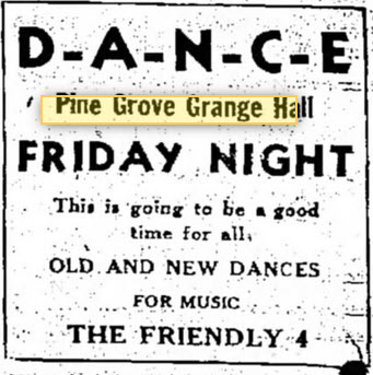 Pine Grove Grange Hall - November 1936 Article